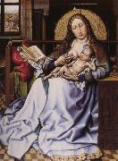 Robert Campin, Maria with the child framfor hard